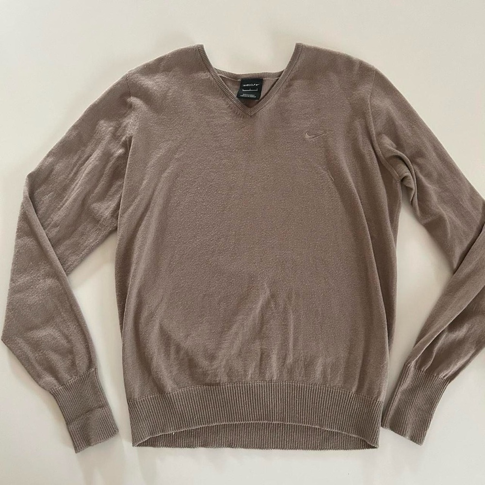 Nike Light Brown V-Neck Jumper